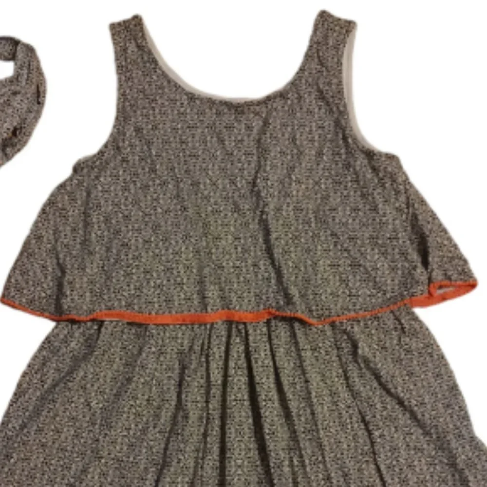 Gymboree Navy and White Dress and Headband Set Size 8